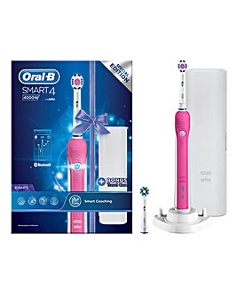 FREE TRAVEL CASE Oral-B Smart 4 4000 3D Bluetooth Enabled Electric Toothbrush