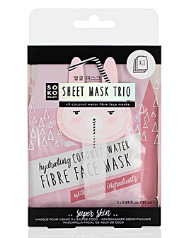 Soko Ready Coconut 3 Pack Mask