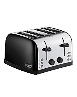 Russell Hobbs 28360 Stainless Steel Black 4 Slice Toaster
