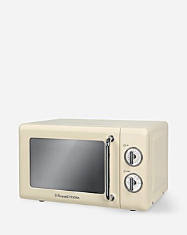 Russell Hobbs RHRETMM705C 17Litre Retro Manual Microwave - Cream