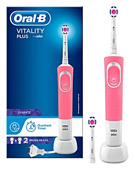 Oral B Vitality White & Clean Electric Toothbrush with 2 Brush Heads