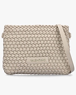 Valentino Bags Shantel Woven Ecru Shoulder Bag
