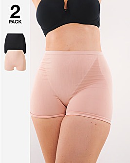 MAGISCULPT 2 Pack Medium Tummy Control High Waisted Shorts