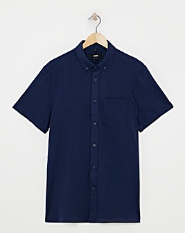 Short Sleeve Button Down Pique