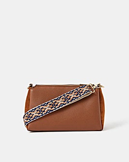 Accessorize Webbing Strap Suedette Crossbody