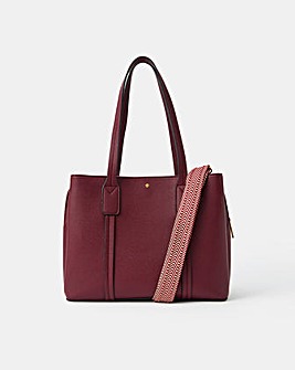 Accessorize Webbing Strap Faux Leather Bag