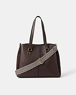 Accessorize Webbing Strap Faux Leather Bag