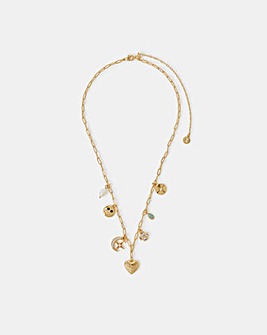 Accessorize 14ct Gold-Plated Charm Necklace