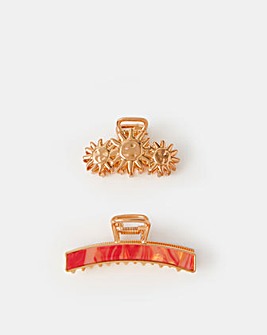 Accessorize 2-Pack Sunshine Metal Claw Clips