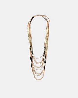 Accessorize Mix Bead Layered Necklace
