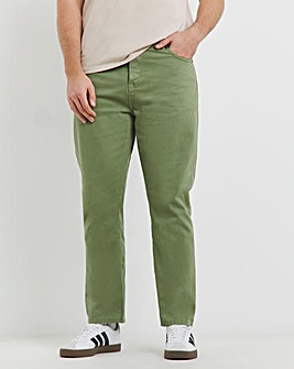 Premium Green Straight Fit Twill Jean