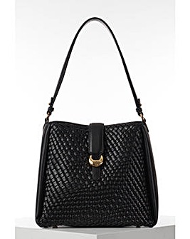 Luella Grey Flora Black Weave Hobo