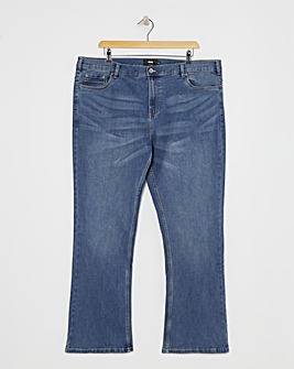 Stonewash Bootcut Fit Stretch Jeans