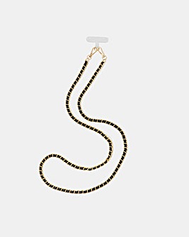 Accessorize Faux Leather Chain Phone Strap