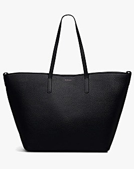Radley Dukes Place Large Open Top Black Leather Tote Bag
