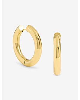 Jon Richard Gold Plated Stainless Steel Large Chubby Hoop Earrings