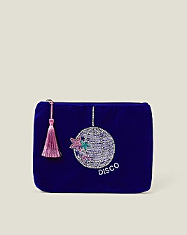 Accessorize Disco Velvet Pouch