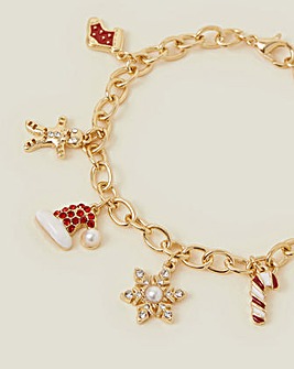 Accessorize Christmas Charm Bracelet