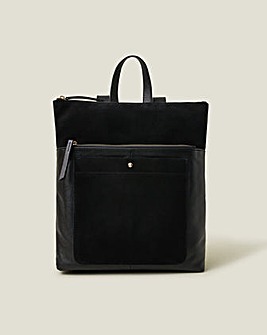 Accessorize Suede Leather Backpack