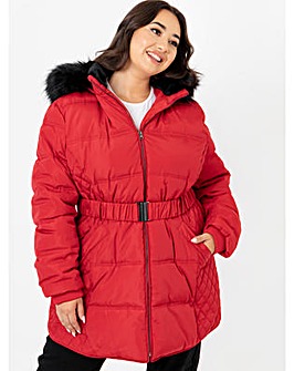 Lovedrobe Red Puffer Coat