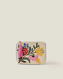 Accessorize Embroidered Floral  Pouch