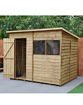 Forest Overlap Pressure Treated 8x6 Pent Shed