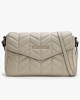 Valentino Bags Petal Quilted Chevron Beige Cross-Body Bag