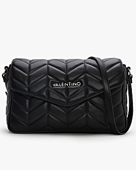 Valentino Bags Petal Quilted Chevron Black Cross-Body Bag