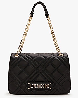 Love Moschino Diamond Quilt III Black Shoulder Bag