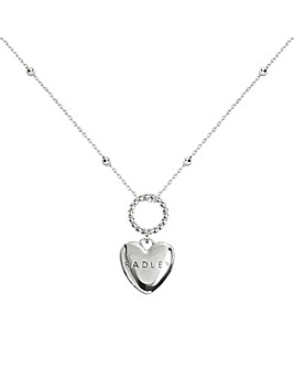 Radley Silver Plated Hanging Heart Pendant  Necklace