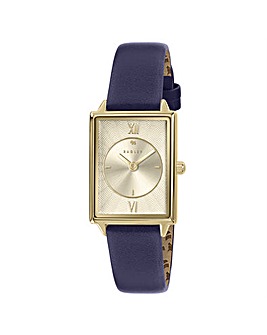 Radley Gold Plated Rectangular 24mm Ink Leather Strap