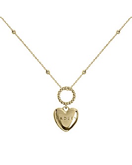 Radley 18ct Gold Plated Hanging Heart Pendant Necklace