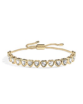 Radley 18ct Pale Gold Plated Heart Stone Set Bracelet.