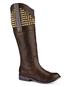 Legroom Studded Hi Leg Boot Standard Width E Fit