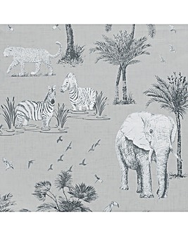 Arthouse Safari Lagoon Wallpaper