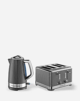 Russell Hobbs Structure Grey Kettle & Toaster Bundle