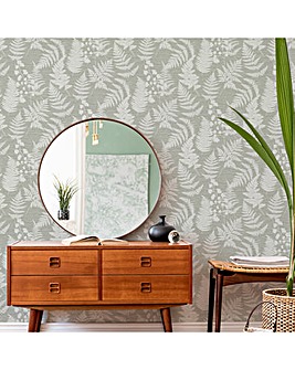 Fresco Taupe Witton Silhouette Leaf Wallpaper
