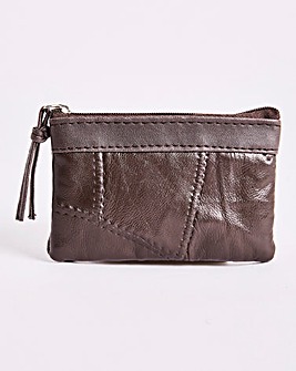 Leather Patchwork Coin Purse