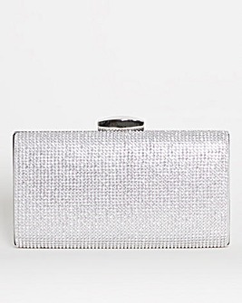 Silver Sparkle Clutch Bag
