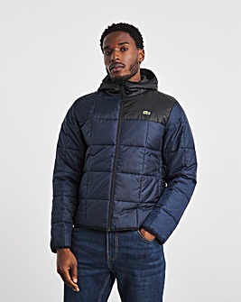 Lacoste Colourblock Padded Hooded Jacket