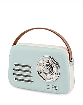 Reflex Active Retro Radio & Speaker - Light Blue