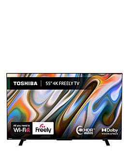 Toshiba 55UV2F53DBU 55in Smart TV 4K UHD HDR LCD Freely TV with Amazon Alexa