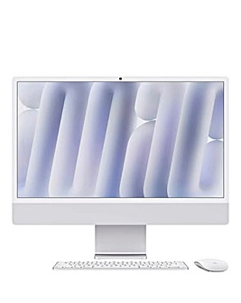 Apple iMac (M4, 2024) 24in Retina 4.5K, 8-core CPU, 8-core GPU, 256GB - Silver