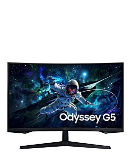 Samsung 32in Odyssey G5 QHD 165Hz 1ms VA LCD Curved Gaming Monitor - Black