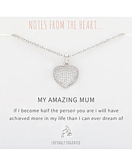 Amazing Mum Heart Pendant