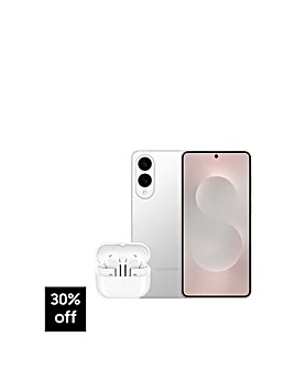 Samsung Galaxy S25 Edge 256GB Silver & Samsung Galaxy Buds3 White Bundle