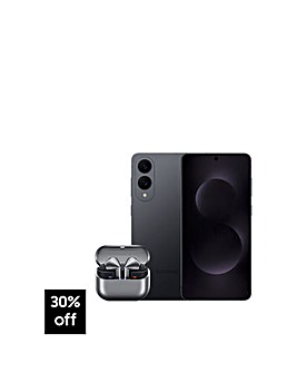 Samsung Galaxy S25 Edge 512GB Black & Samsung Galaxy Buds3 Pro Silver Bundle