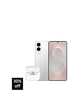 Samsung Galaxy S25 Edge 512GB Silver & Samsung Galaxy Buds3 Pro White Bundle
