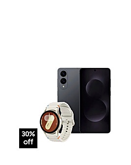 Samsung Galaxy S25 Edge 256GB Black & Samsung Galaxy Watch7 40mm BT Cream Bundle