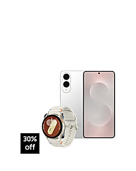 Samsung Galaxy S25 Edge 256GB Silver & Samsung Galaxy Watch7 40mm Cream Bundle